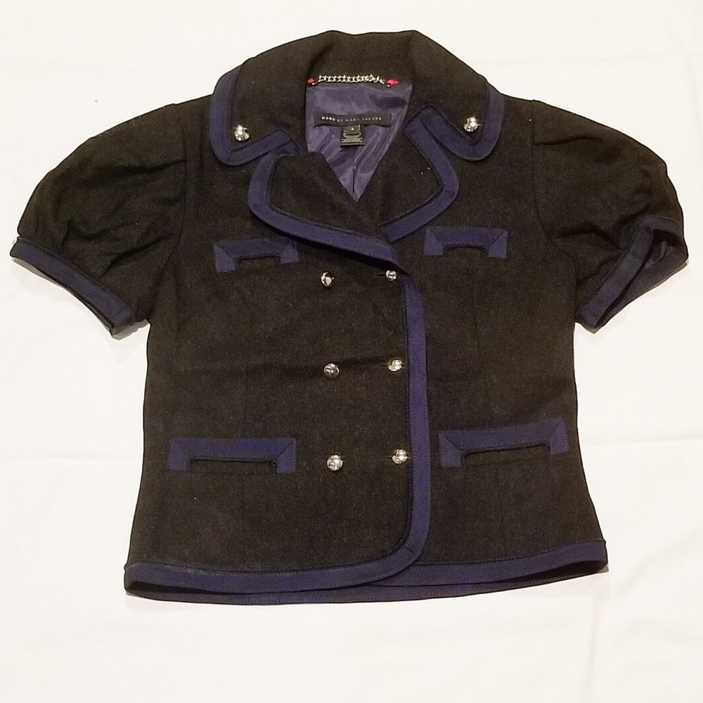 Marc By Marc Jacobs, Cap Sleeve, Black, Jacket Blazer-Size 4 - Picture 4 of 13
